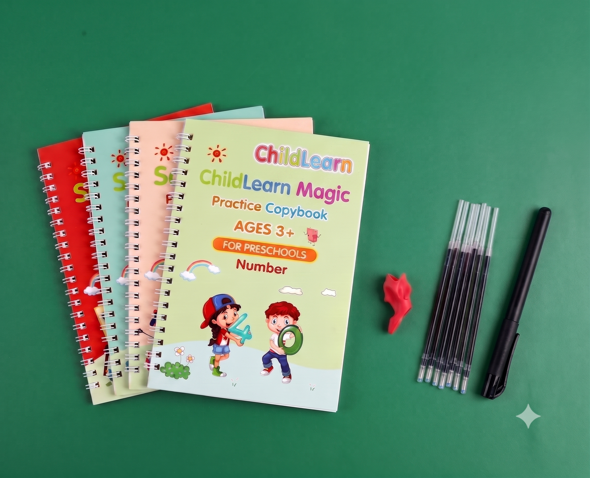 ChildLearn Little Writer's Toolkit ( Drawing,Maths,Alphabet,Number) 8+ Reusable